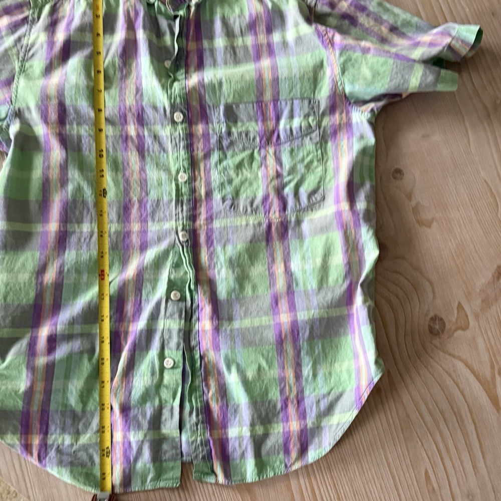 Women's Shah Safari Short Sleeve Button Up Striped Bundle 3 Lot Sz Small Vintage - Picture 9 of 11